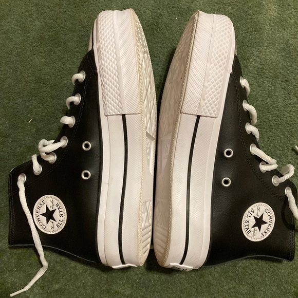 Converse Chuck Taylor All Star Lift Leather High Top sneakers Sz 6 - Picture 7 of 9